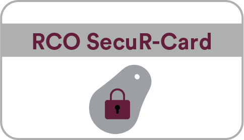 Logo RCO SecuR-kort med hvit bakgrunn