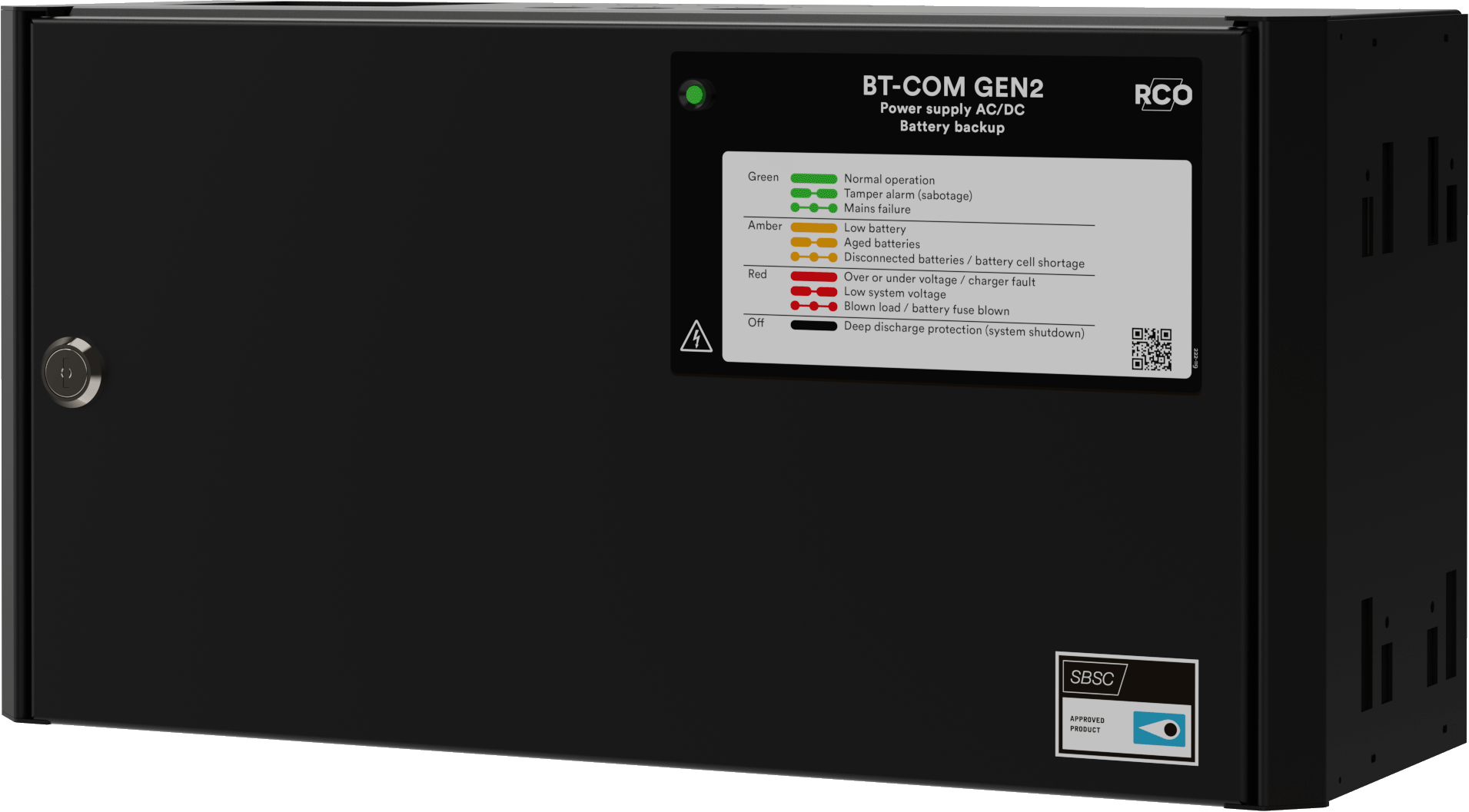 BT-5-S COM Gen2 Strømforsyning 5A 24V ekskl. 2x14Ah batterier